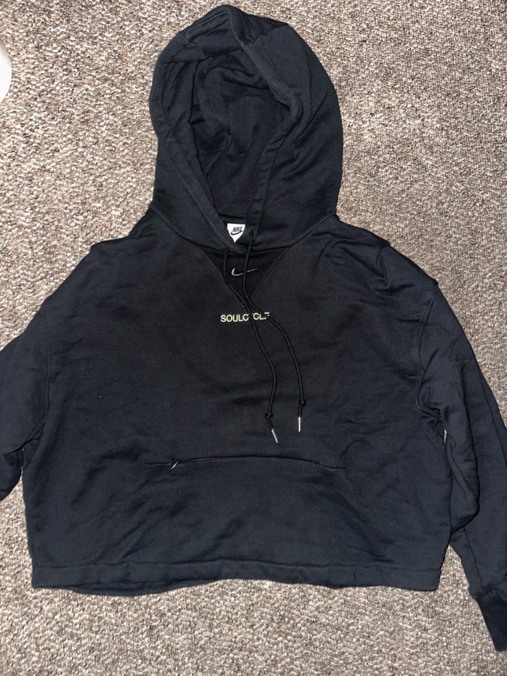 Nike X Soulcycle Black Cropped Hoodie